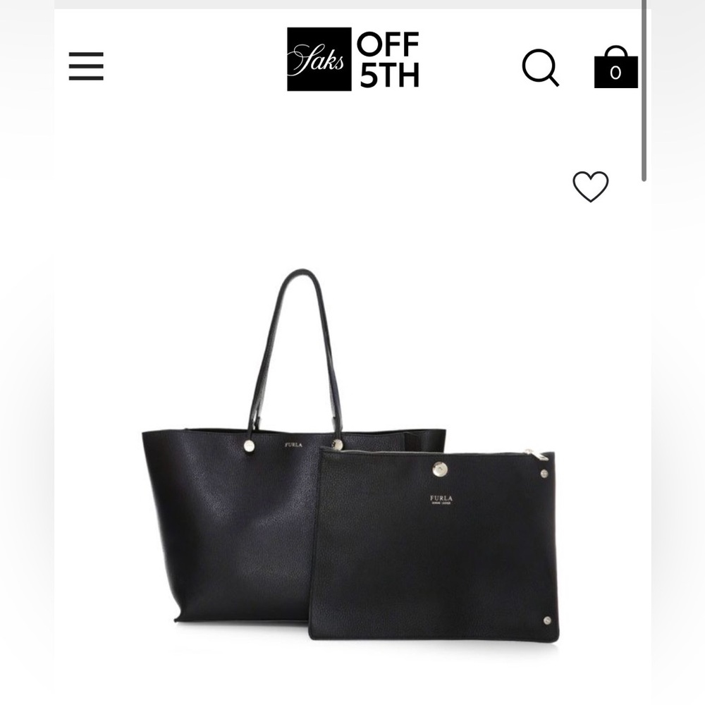 Furla Eden Leather Tote Set Burgundy